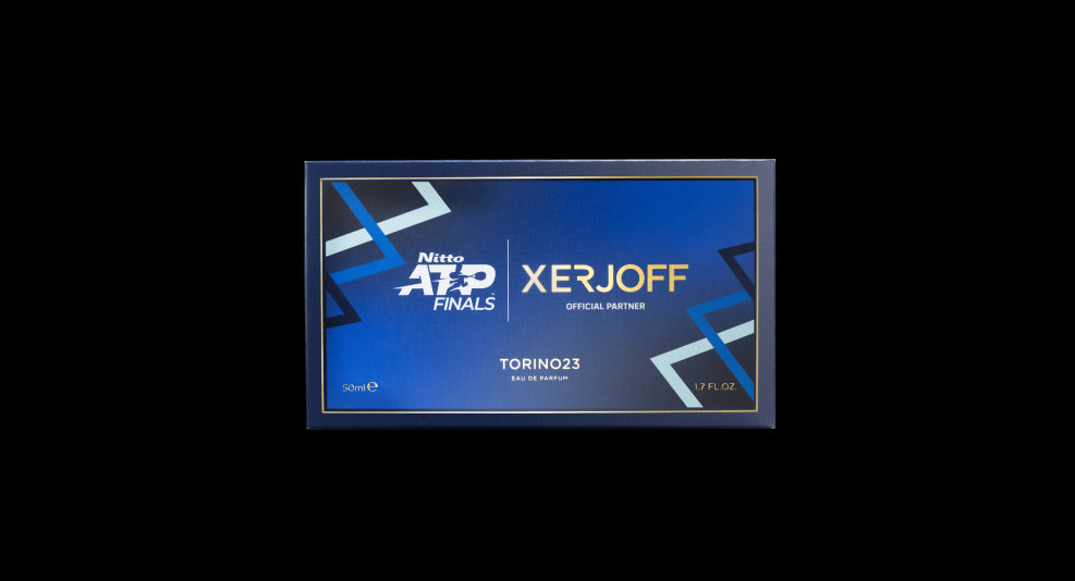 Blue Card with the text: Nitto ATP finals - Xerjoff Official Partner. Torino23 Eu De Parfum 50ml