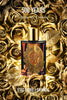 A Renaissance perfume bottle labeled "500 Years" stands against a backdrop of golden roses, with the words "By the rose I remain" and "État Libre d'Orange" displayed on the image, embodying enlightened beauty.