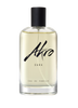 A clear glass perfume bottle with a black cap, labeled "Akro DARK," containing a light yellow liquid that exudes a mature sensuality and an addictive chocolate fragrance.