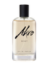 A clear bottle with a black cap labeled "Akro NIGHT Eau De Parfum." The light yellow liquid inside features musky notes.