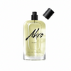 A clear glass bottle of Akro DARK Eau de Parfum with a black spray top and detachable cap, exuding mature sensuality with its addictive chocolate fragrance.