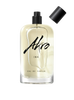 A clear glass bottle of INK by Akro Eau de Parfum featuring a black spray nozzle, with its detached black cap placed to the side, capturing the essence of its unique tattoo fragrance.