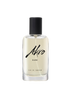 A transparent bottle of Akro DARK eau de parfum with a black cap and black text on the front, exuding a dark chocolate fragrance that captures mature sensuality.