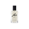 Clear glass bottle of Akro NIGHT Eau de Parfum with a black cap and black text on the label, exuding musky notes and a hint of Bulgarian rose.