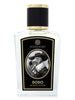 A glass bottle of Dodo Jackfruit Edition by Zoologist perfume with a black and gold label features a dodo bird illustration wearing an old-fashioned hat and coat, evoking the essence of an island forest.