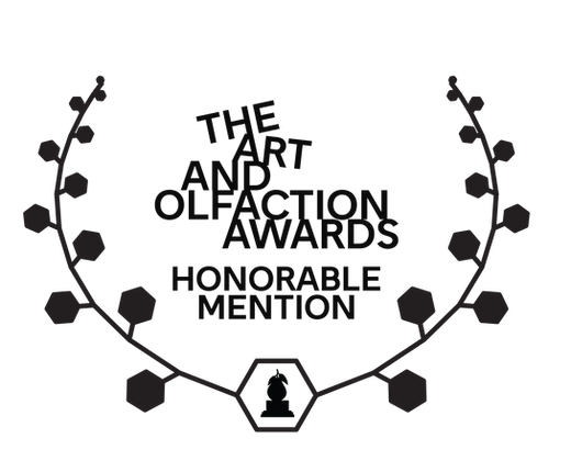 Black and white logo of "The 48 Hour Collection Awards" within a laurel wreath design, reminiscent of the elegance found in Sarah Baker's Gold Spot fragrance.
