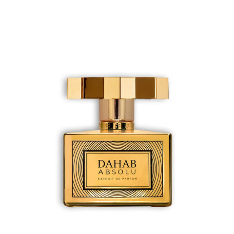 Dahab Absolu gold extrait de parfum bottle with faceted T-cap