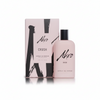 Pink Airo extrait de parfum perfume bottle with black cap beside matching box