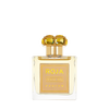 A square-shaped perfume bottle labeled "Isola Sol" from Roja Parfums boasts a golden cap embellished with yellow gemstone-like details, perfectly capturing the essence of a summer holiday. The light yellow liquid inside is a masterful creation by the renowned perfumer Roja Dove.