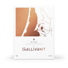 A white box with a bronze map design on its cover reads: "NIDA Limited Edition Parfum by Gallivant Perfumes," evoking the Baltic coastline. The box indicates the volume as 100ml (3.4 fl oz).