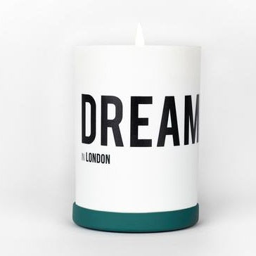 A Nomad Noe candle, labeled "DREAMER in London," placed against a plain white background.