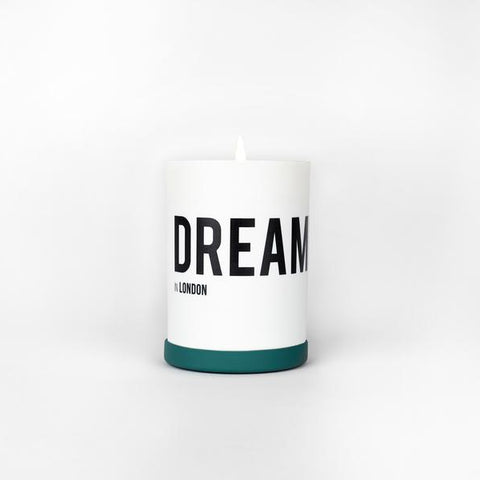 A Nomad Noe candle, labeled "DREAMER in London," placed against a plain white background.