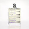 Escentric 01 Eau de Parfum bottle, clear glass with E01 graphic and silver cap