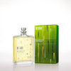 Perfume bottle with silver cap and clear yellow liquid, paired with green E03 box.