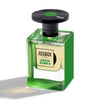 JUSBOX Green Bubble eau de parfum bottle with green glass and black cap
