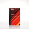 The box packaging of Molecule 02 by Escentric Molecules features a red, black, and orange design with geometric patterns and the text "M02" and "Molecule 02" on the front, highlighting its Ambroxan-infused fragrance.