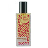 A rectangular perfume bottle labeled "4160Tuesdays" features a yellow and red circular pattern, a black cap, and the luxurious essence of chypre fruity fragrance named "Mother Nature's Naughty Daughters.
