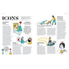Perfume magazine issue open spread with multiple portrait illustrations and article text columns