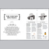 Perfume magazine issue open spread with character sketches and boxed title "Fantasy Boutique"