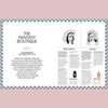 Perfume and Art magazine page with The Fantasy Boutique layout and portraits