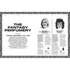 Typography magazine spread titled "THE FANTASY PERFUMERY" with portraits and text