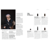 An elderly man with glasses and a suit poses pensively with his hand on his chin. The page also lists several addictive fragrances with their descriptions and names, such as Addictive Substances, Nez 08 Autumn 2019 and Serge Noire by Nez.