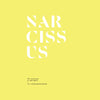 Narcissus perfume booklet cover with large “NAR CISSUS” lettering on yellow background