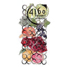 Rosa Ribes eau de parfum label art with multicolor circles and leaves