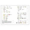 Nez Editions Rose book spread showing a genealogy chart with colorful labeled entries.
