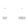 Nez Editions Rose book spread with quotes about roses and small red title text.