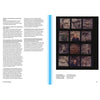 A two-page magazine spread features an interview on the left and a series of nine portraits of a man, arranged in a grid against earthy, textured backgrounds on the right. The piece eloquently dives into his exhibitions, subtly exploring the influence of olfaction and perfume in his artistic journey through Nez's "Smell, Feel. Perfumers, Odors, and Emotions.