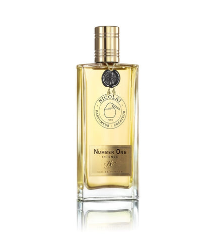 Nicolai Number One Intense eau de parfum bottle with gold cap and label