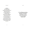 Jasmine sambac poem page with verse text and bold quote layout